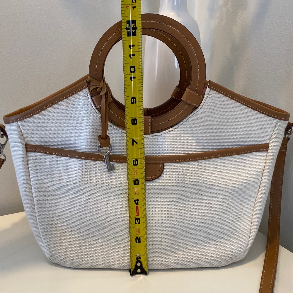 Fossil Coated Canvas and Leather Tote - Picture 3 of 16